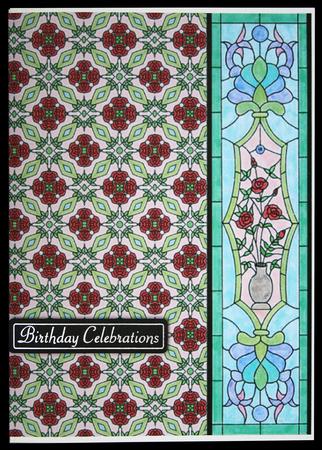Stained Glass Border Sheet 2 by Carol Bath 