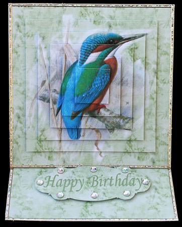 Kingfisher Easel Card by Carol Bath 