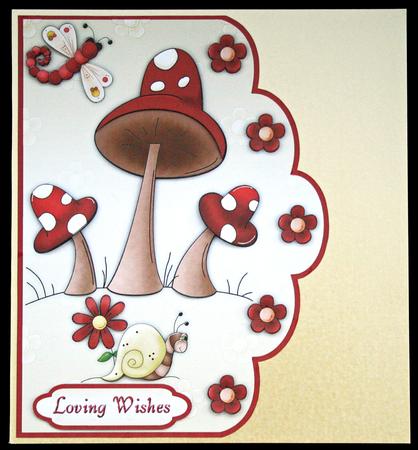Simple Pleasures 4 Scallop Edge Card Front by Carol Bath 