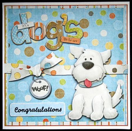 Happy Birthday Its a Dog's Life for Sure Card Front by Carol Bath 