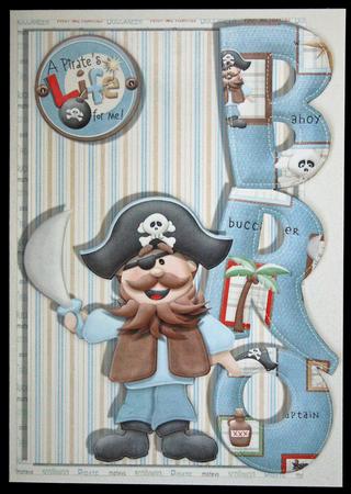 Bro It's a Pirates Life Over the Side Card by Carol Bath 