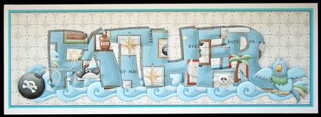 Father Large Dl Card Pirate Style by Carol Bath 