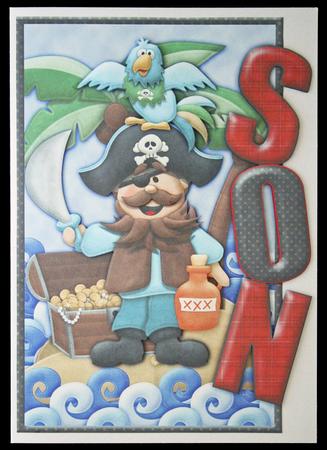 Over the Side Pirate Son with Decoupage by Carol Bath 