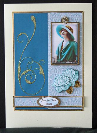 Lady in Turquoise with Lace by Carol Bath 