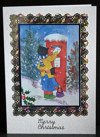 4 Christmas Cats Toppers by Carol Bath 