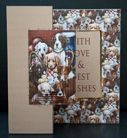 Puppies Galore Fold Back Card by Carol Bath 