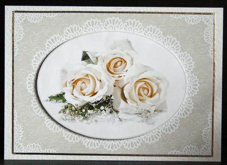 Simply Roses Anniversary or Wedding Card Front by Carol Bath 
