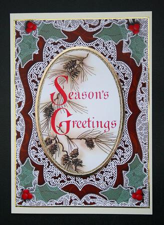 Seasons Greetings A4 Lace Picture Sheet by Carol Bath 