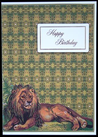 King Lion Border Sheet by Carol Bath 