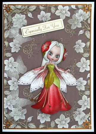 Dark Red Floral Background by Carol Bath 