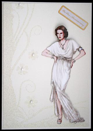 Art Deco Lady Elise (cream) Decoupage Sheet by Carol Bath 