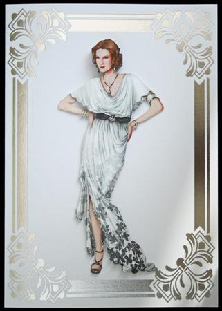 Art Deco Lady Elise (white) Decoupage Sheet by Carol Bath 