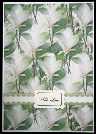 Cream Flower Backing by Carol Bath 