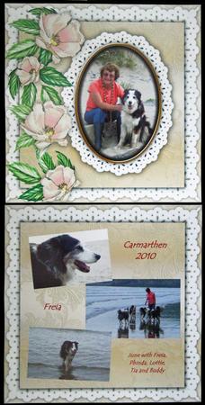 Cream Floral Frame Scarpbooking Quick Page Kit by Carol Bath 
