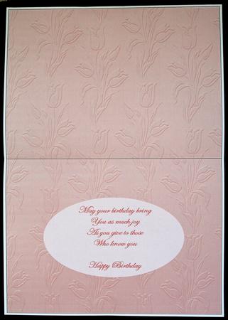 Floral Embossed Insert with Verse by Carol Bath 