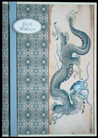 Oriental Dragon Border Sheet by Carol Bath 