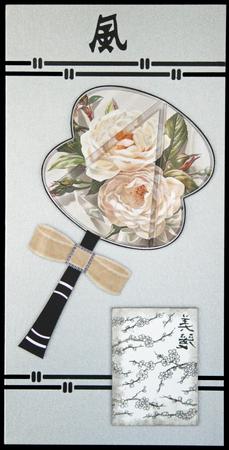 White Roses 3D Fan Stacker Topper Sheet by Carol Bath 