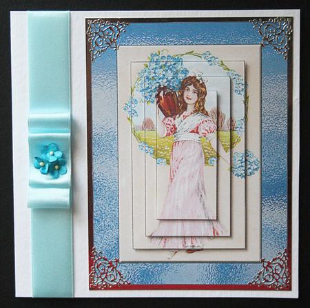 Vintage Girl Ladies Card by Carol Bath 