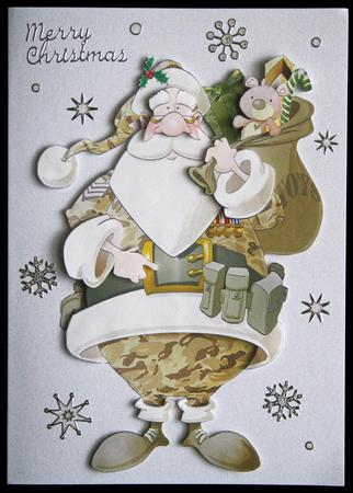 Armed Forces Santa Claus Decoupage Sheet. by Carol Bath 