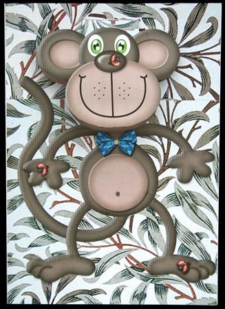 Monkey Flip-up Card by Carol Bath 