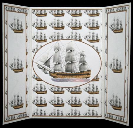 Tall Sailing Ship 3 Gate Fold Card by Carol Bath 