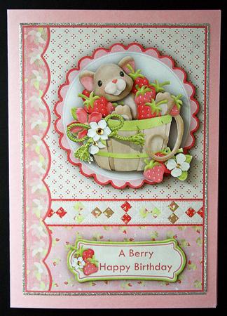A Berry Happy Birthday Topper and Decoupage by Carol Bath 