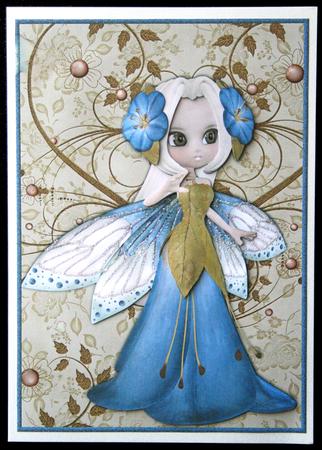 Butterfly Fairy Decoupage Birthday Card by Carol Bath 