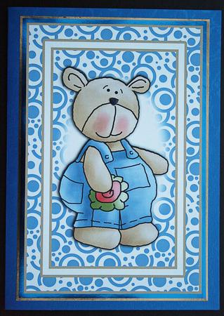 Cute Little Teddy Spinner Card by Carol Bath 