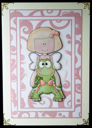Cute Little Angel Spinner Card by Carol Bath 