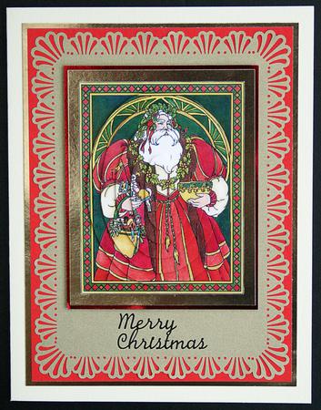 Stained Glass Vintage Santa by Carol Bath 