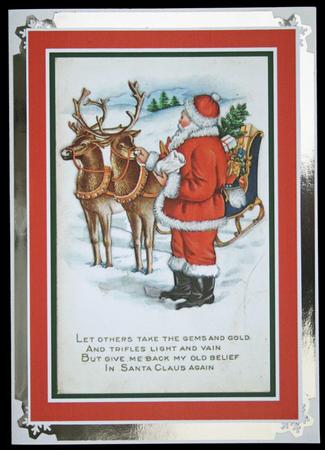 Santa Stops to Feed His Reindeer by Carol Bath 