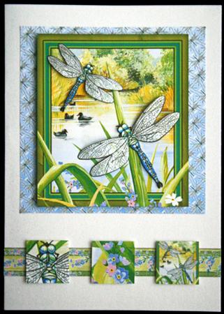 Drasgonflydays 6 by 6 Square Card Front by Carol Bath 