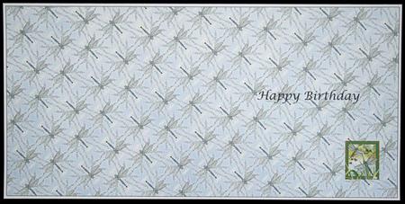 Dragonfly Days 6 by 6 Card Insert by Carol Bath 