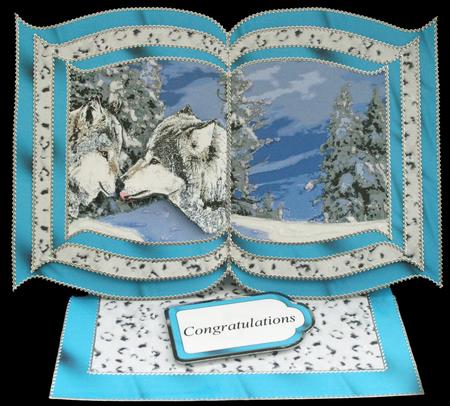 Wolf Kisses 3D Book Easel Card Kit by Carol Bath 