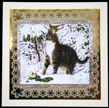 Little Kitty in the Snow, Square Pyramids by Carol Bath 