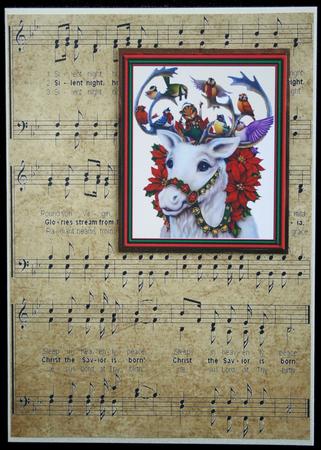 Vintage Music Background Silent Night Holy Night -  by Carol Bath 