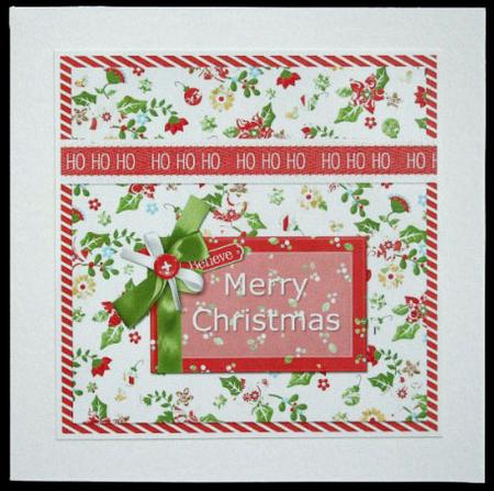Insert for Santa Making Spirits Bright 8x8 Card Front by Carol Bath 