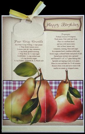 Birthday Bookmark Card with Pears by Carol Bath 