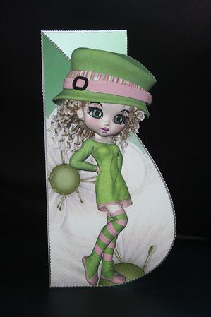 Emily in Green Tear Drop Card by Carol Bath 
