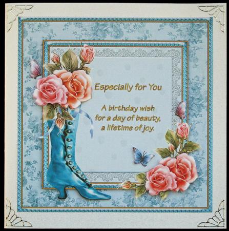 Victorian Boot with Flowers and Butterflies by Carol Bath 