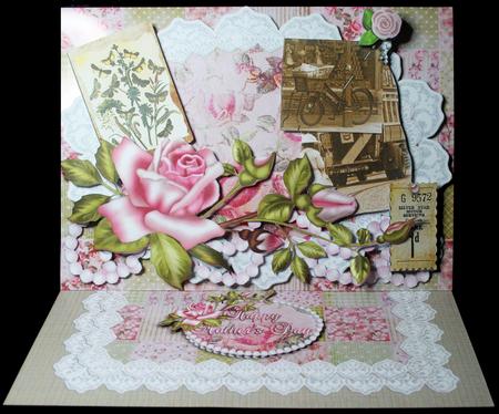 Days Gone by Easel Greeting Card Kit by Carol Bath 