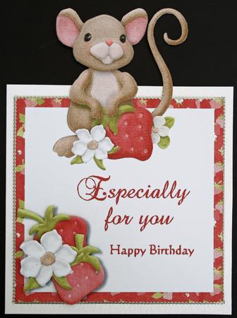Adorable Mouse Shape Card by Carol Bath 