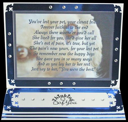 Sympathy, Dog, Female A4 Card by Carol Bath 