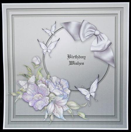 Shabby Chic Anemones - 8in x 8in Insert Plate by Carol Bath 