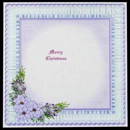 8x8 Purple and Lavender Christmas Insert Plate by Carol Bath 