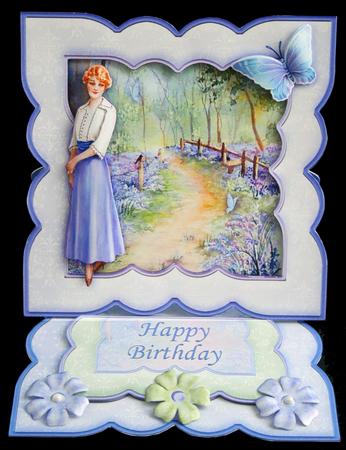 Butterflies in Bluebell Wood Easel Card Kit by Carol Bath 