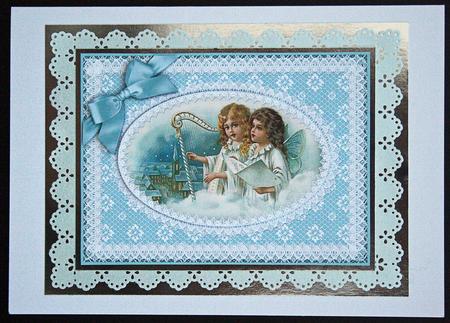 Angels We Have Heard on High - Decoupage Card by Carol Bath 