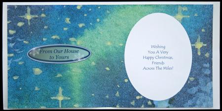 All is Bright Winter Night Sky Insert with Oval Space by Carol Bath 