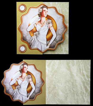 Art Deco Lady Rose (silver) Topper Sheet by Carol Bath 