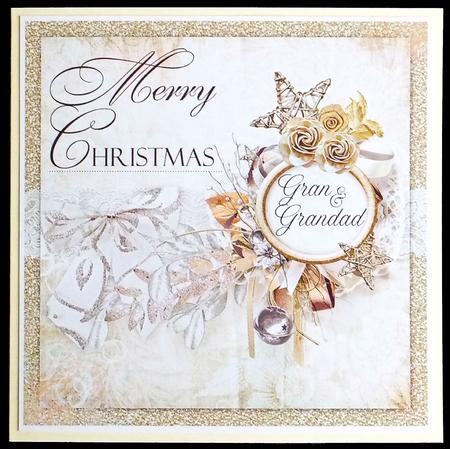 Golden Christmas Gran & Grandad Bottom Swirl Stacker by Carol Bath 